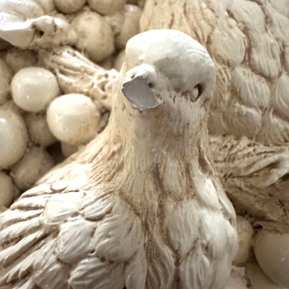 VTG Doves Grapes Grape Leaves  Drapery Curtain Rod Wall Sconce Corbel Holders - Picture 11 of 11